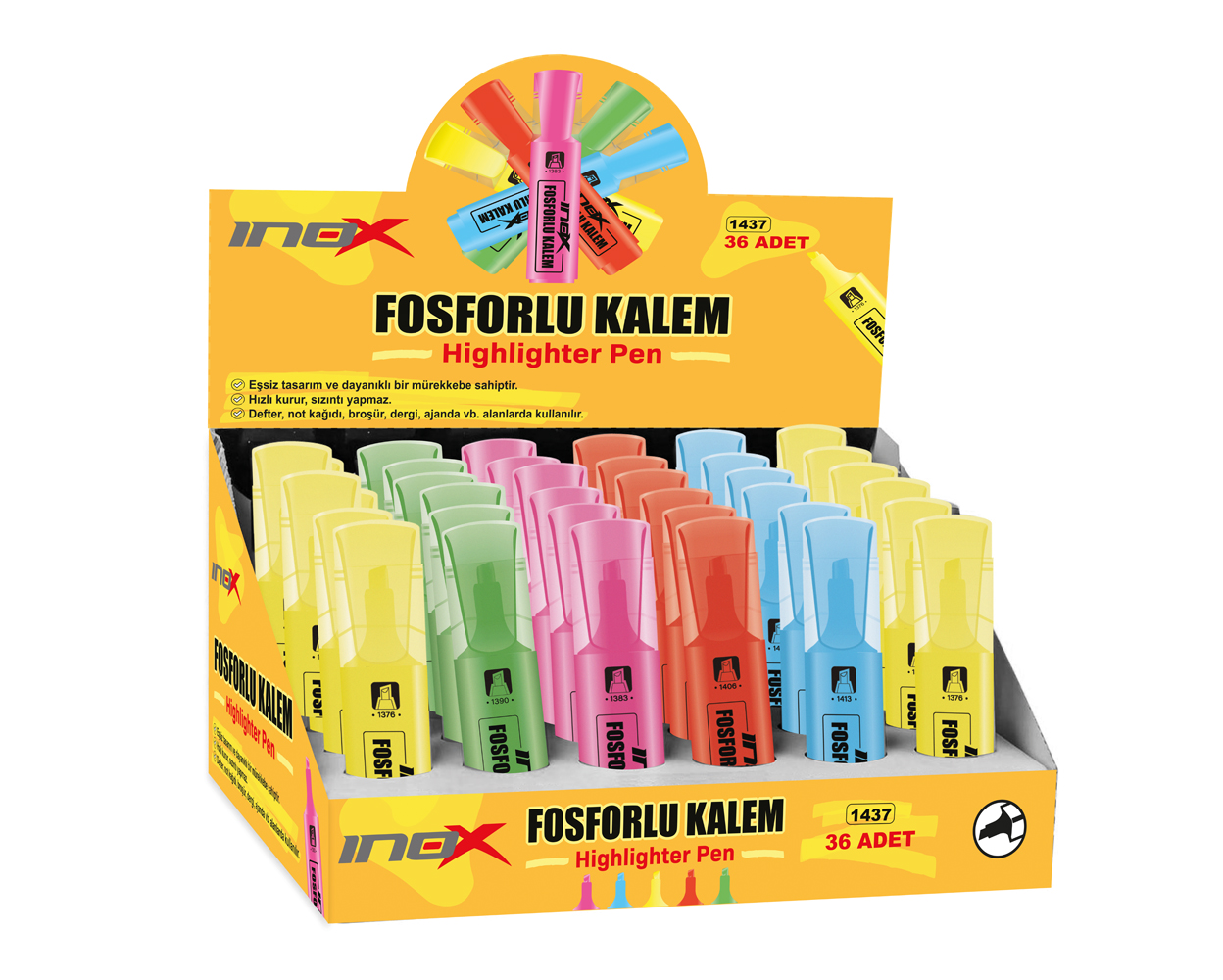 Fosforlu Kalem 36'lı Stant