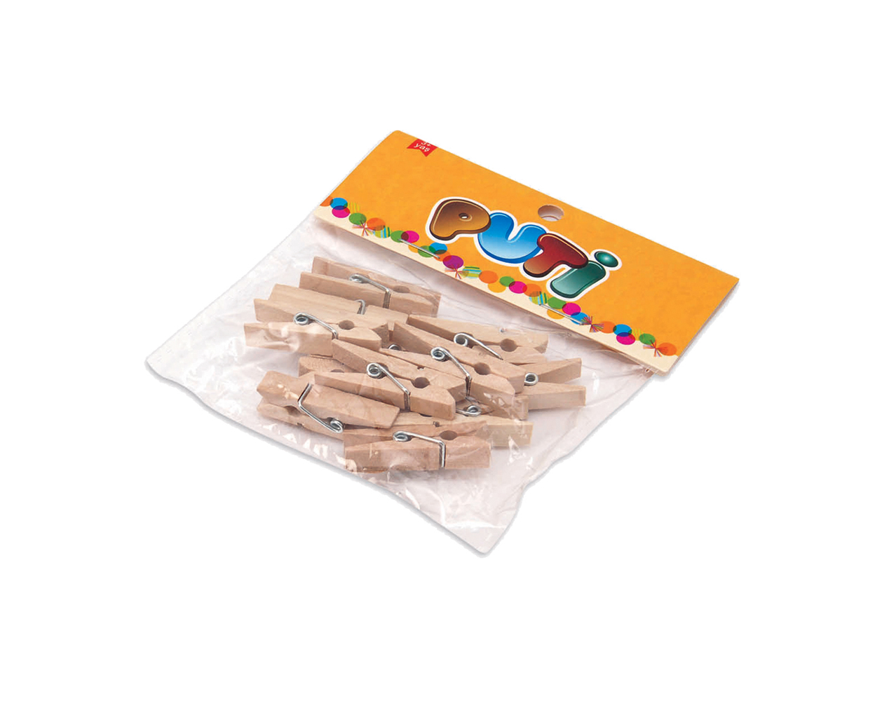 Ahşap Küçük Mandal Natural