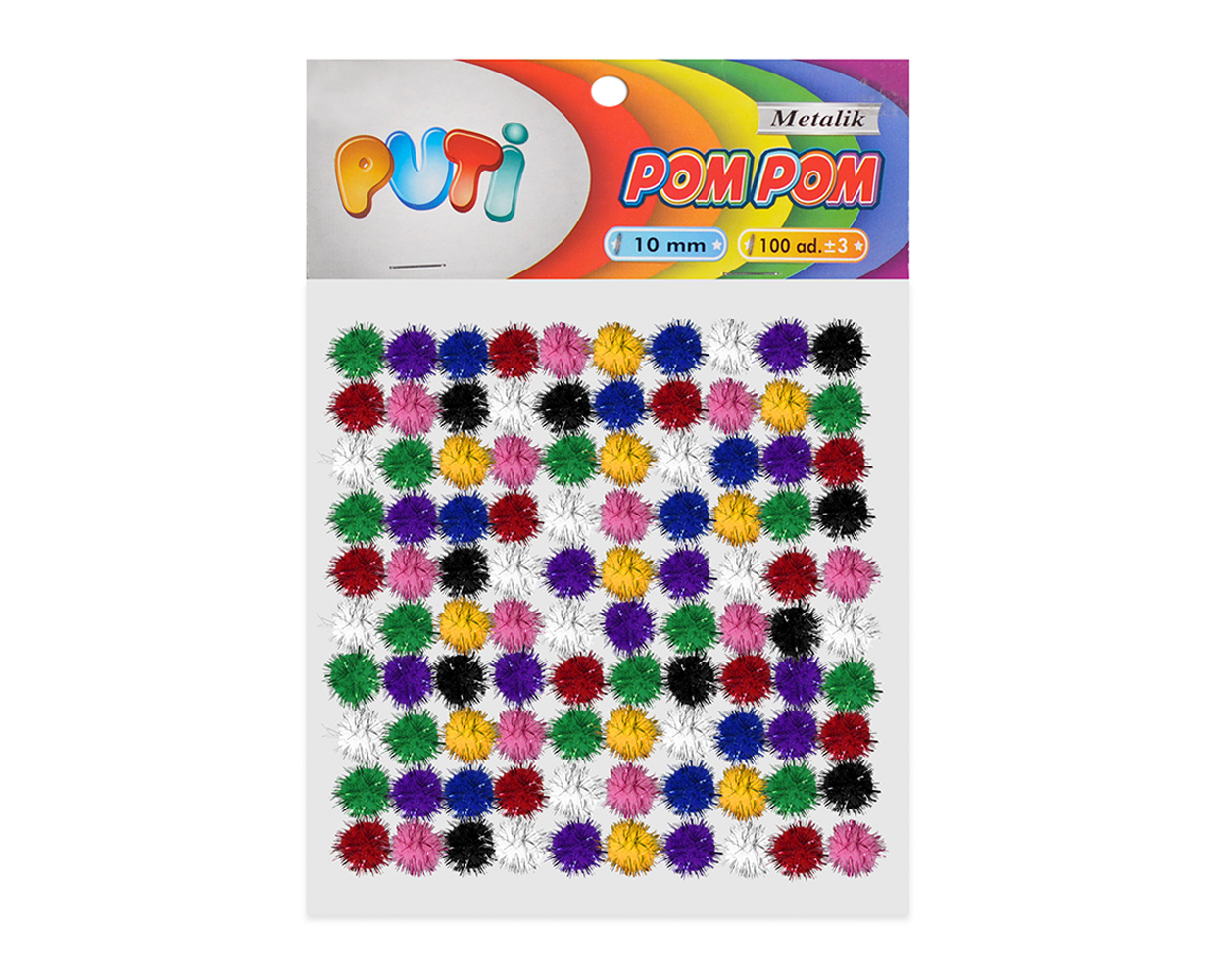 Metalik Pom pom 10 mm