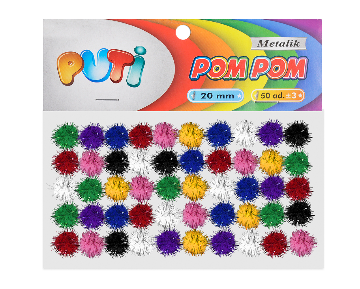 Metalik Pom pom 20 mm