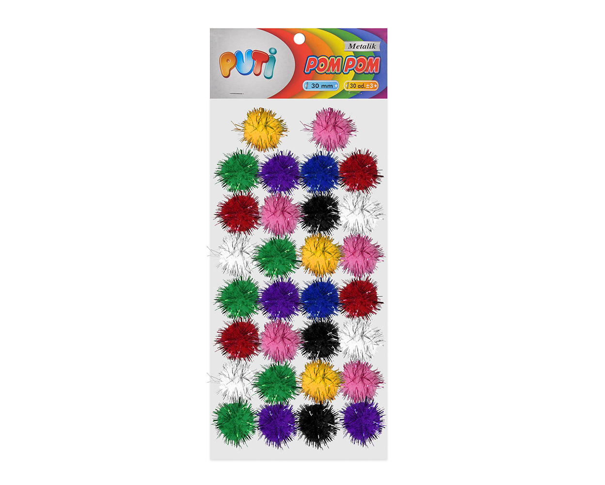 Metalik Pom pom 30 mm