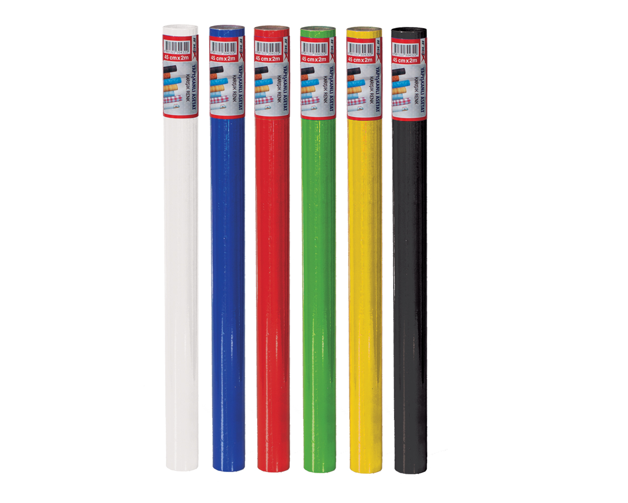 Renkli Yapışkanlı Asetat - 45 cm x 2 m