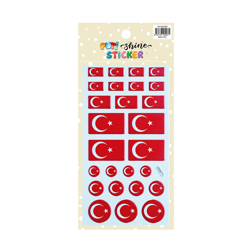 Puti Shine Sticker - Türk Bayrağı 2