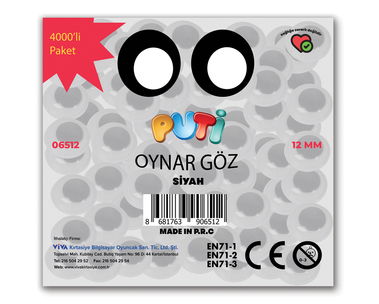 Oynar Göz Paketler 12 mm