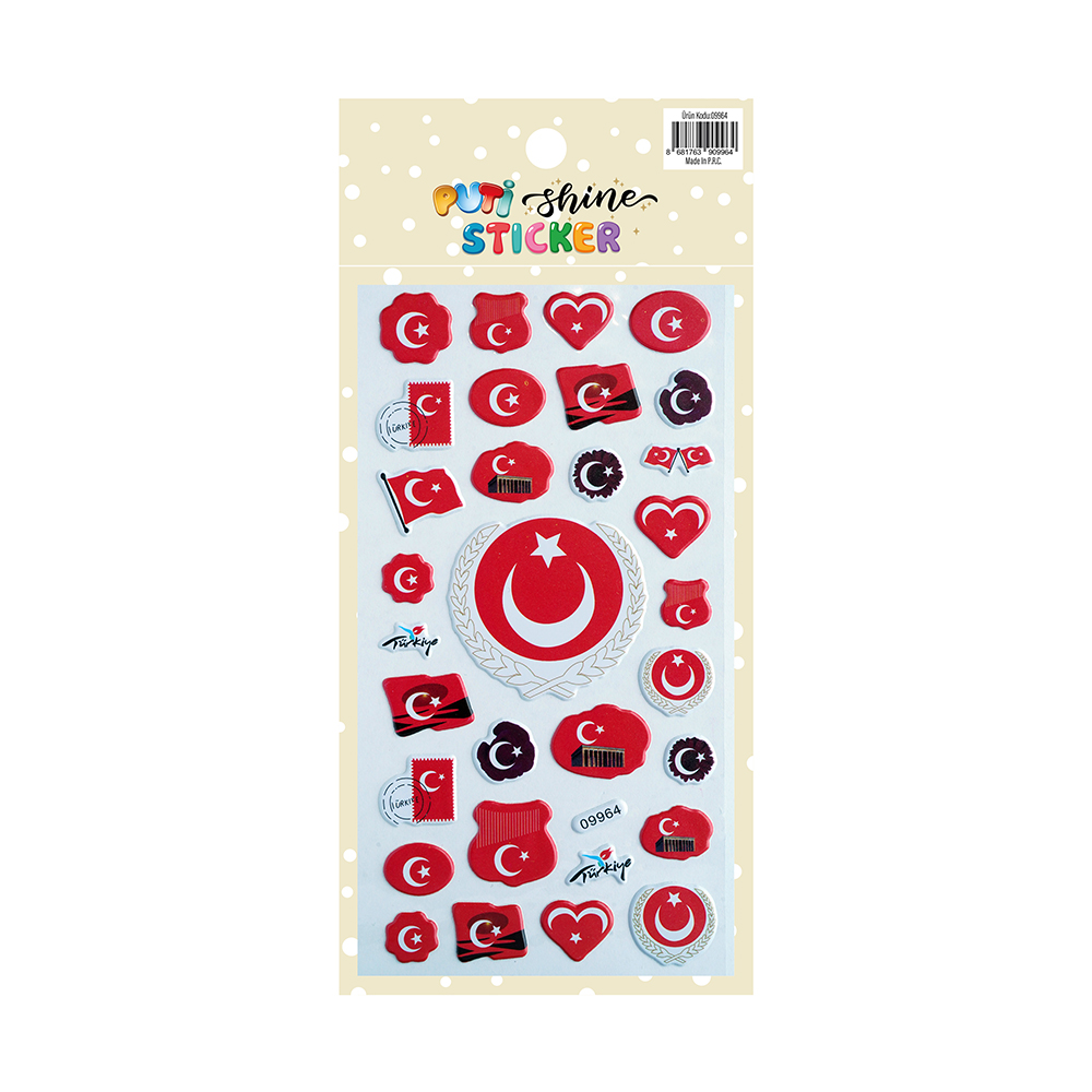 Puti Shine Sticker - Türk Bayrağı 1