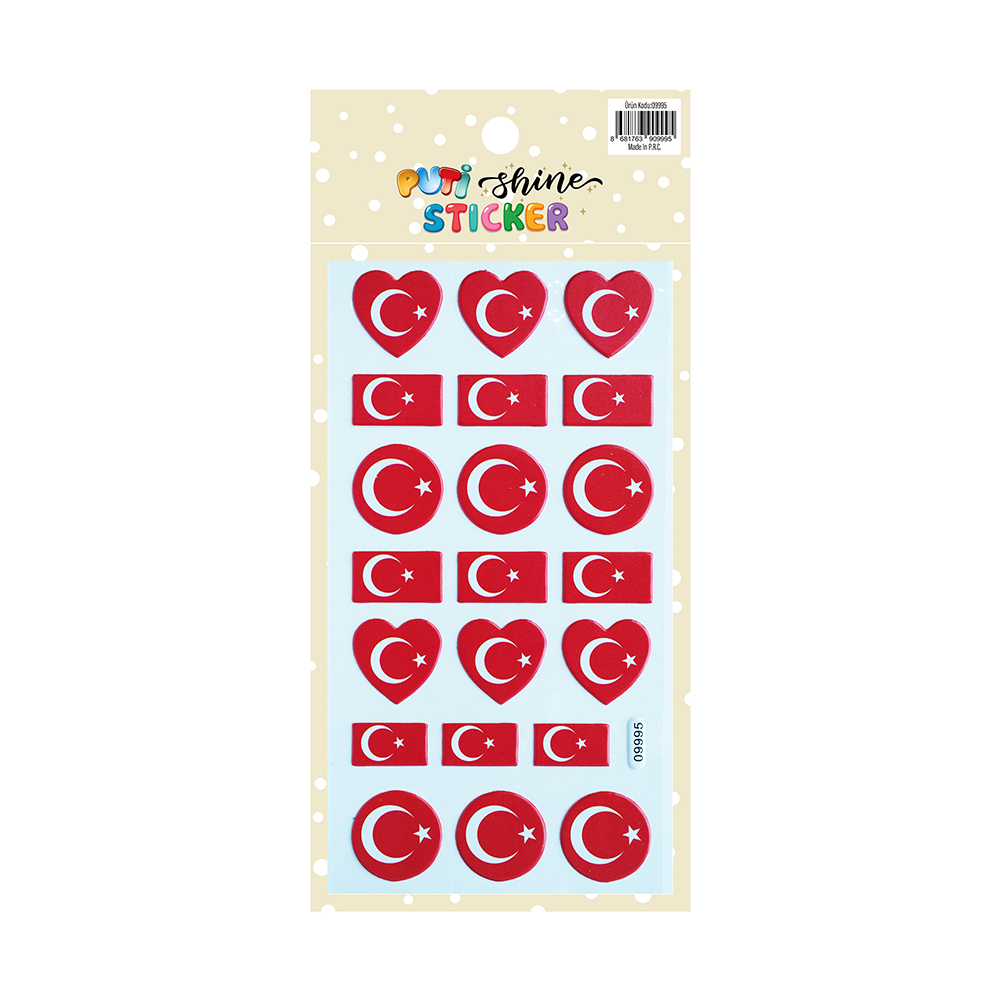 Puti Shine Sticker - Türk Bayrağı 4
