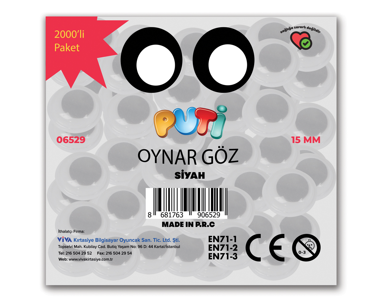 Oynar Göz Paketler 15 mm