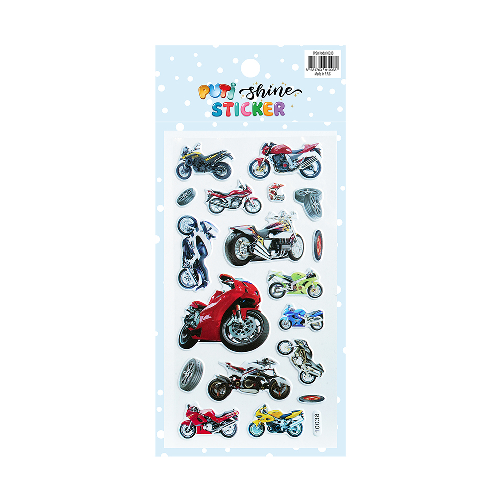 Puti Shine Sticker - Motorsiklet