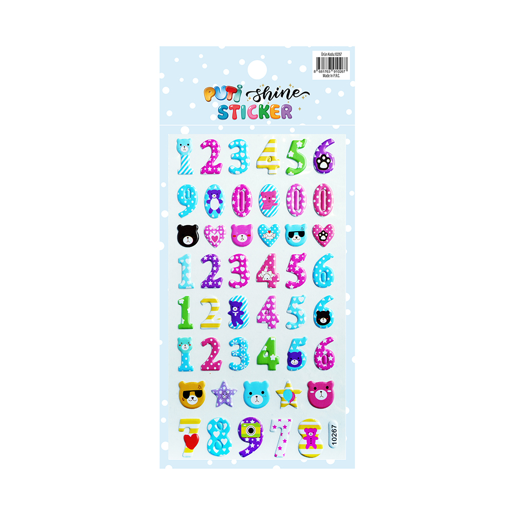 Puti Shine Sticker - Rakamlar 2