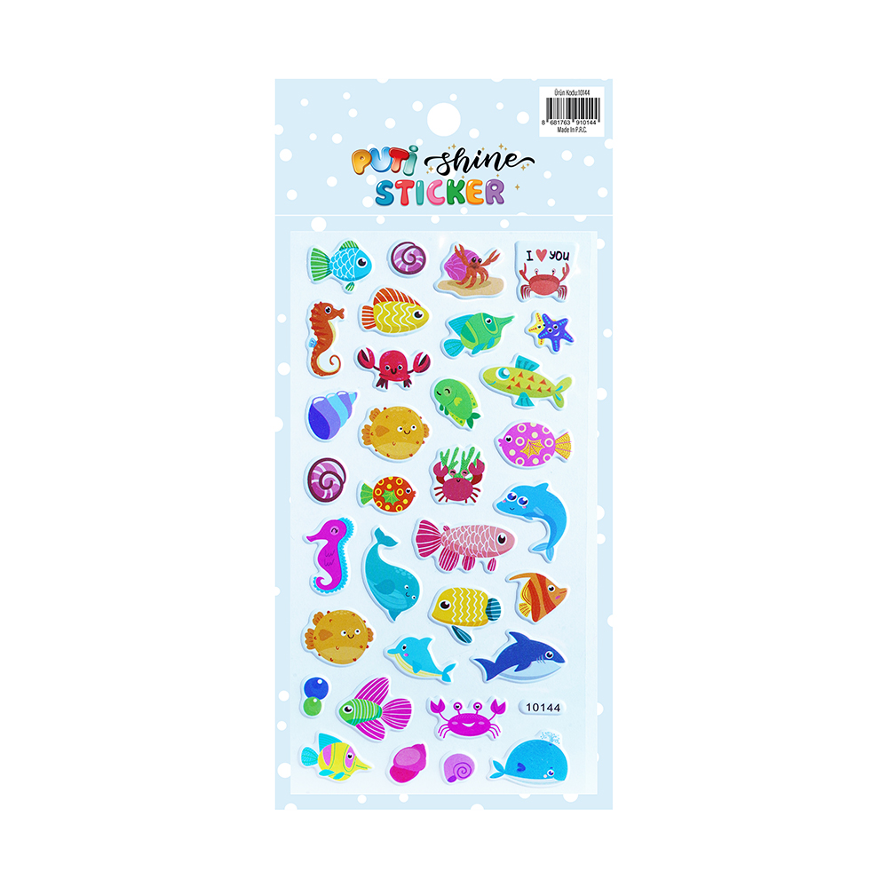 Puti Shine Sticker - Deniz Hayvanları