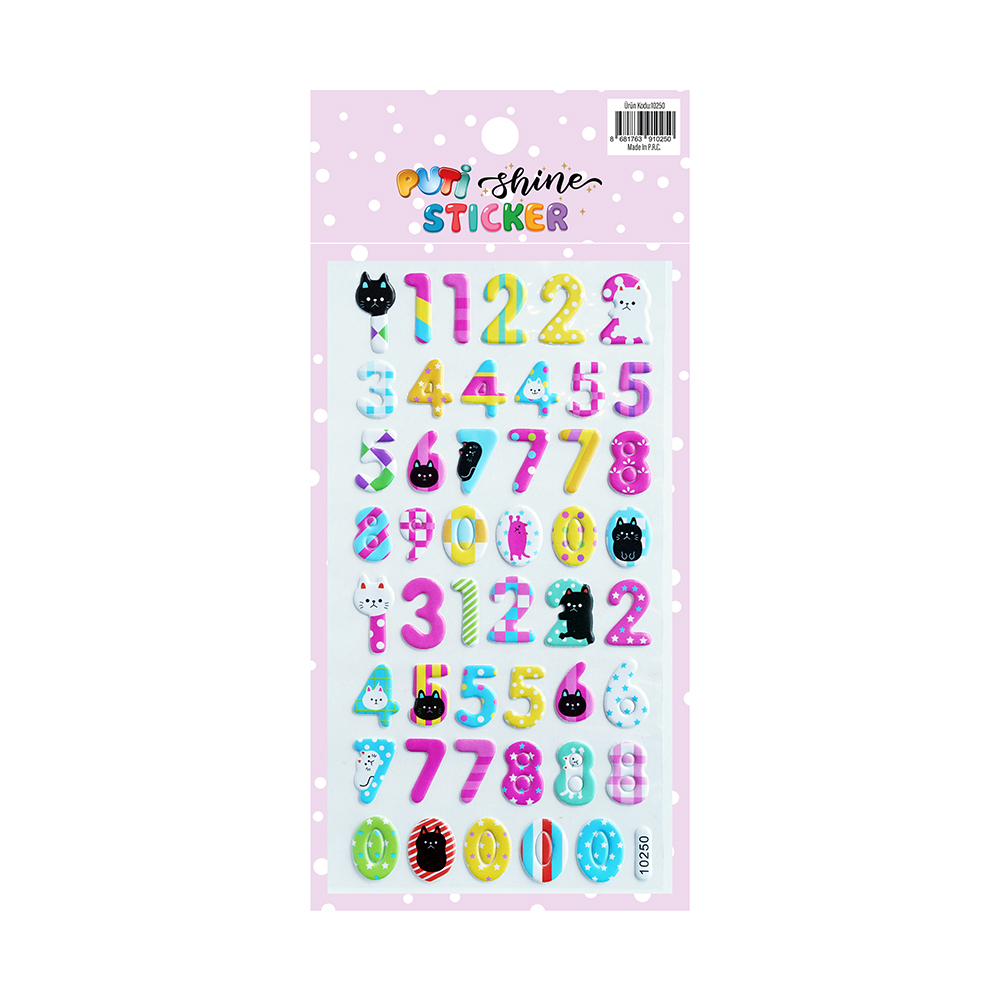 Puti Shine Sticker - Rakamlar 1