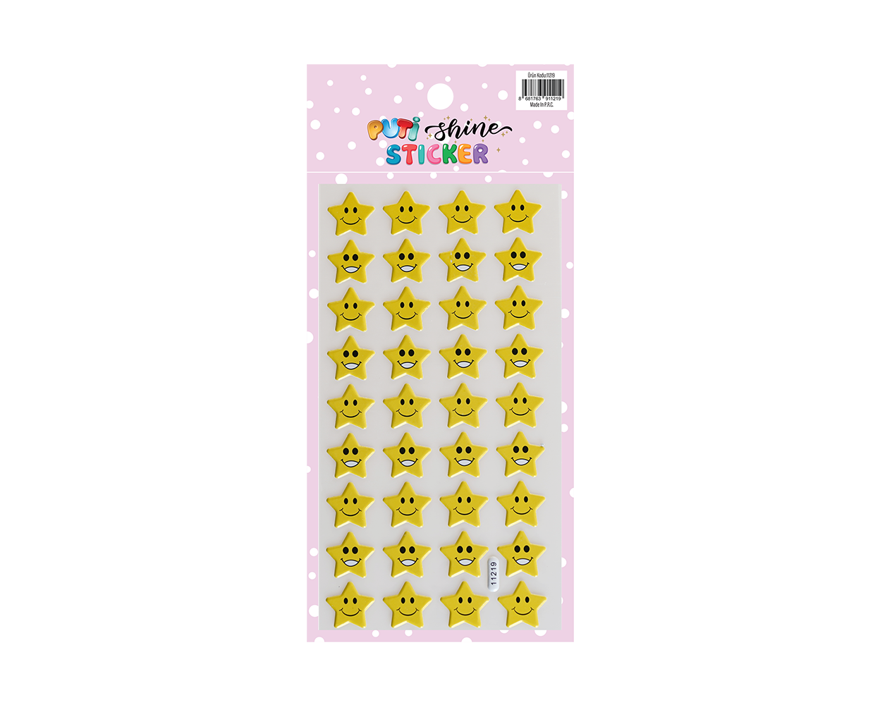 Puti Shine Sticker - Yıldız Gülen Yüzler 3