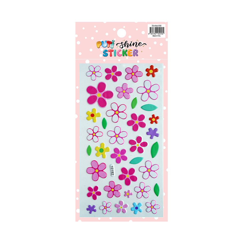 Puti Shine Sticker - Çiçekler