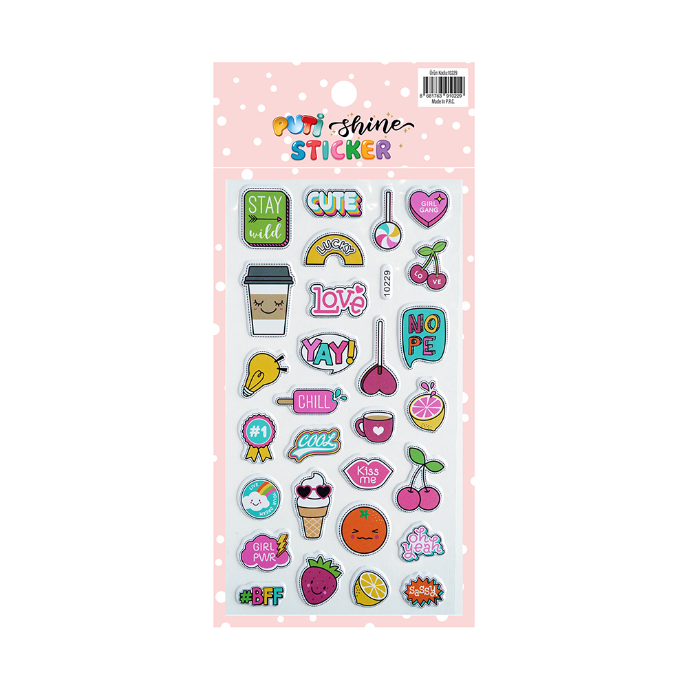 Puti Shine Sticker - Sevimli Şekiller