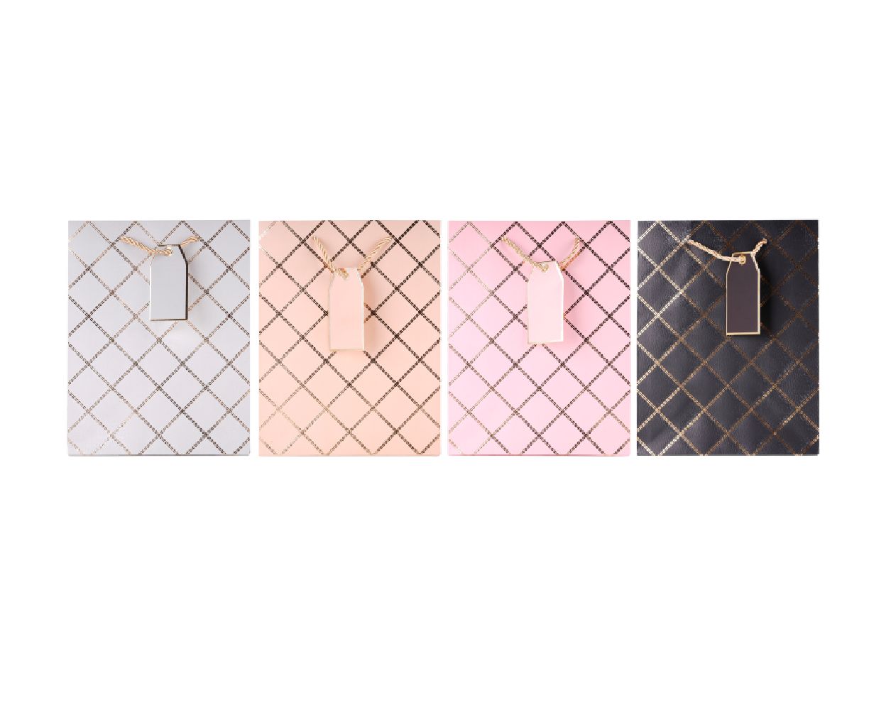 GOLDEN GRID KARTON ÇANTA 23X18X10 CM