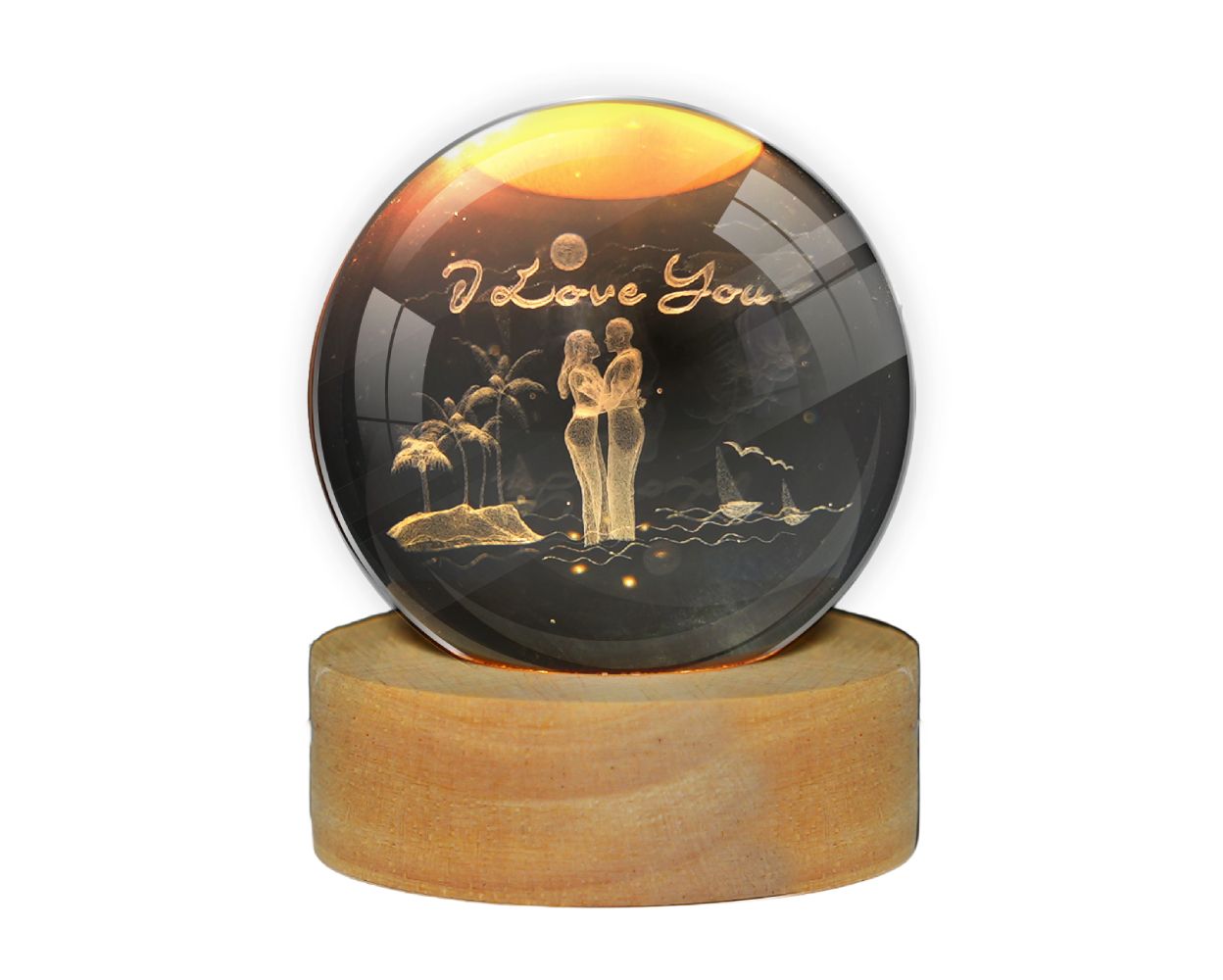 Işıklı Dönen Küre Love