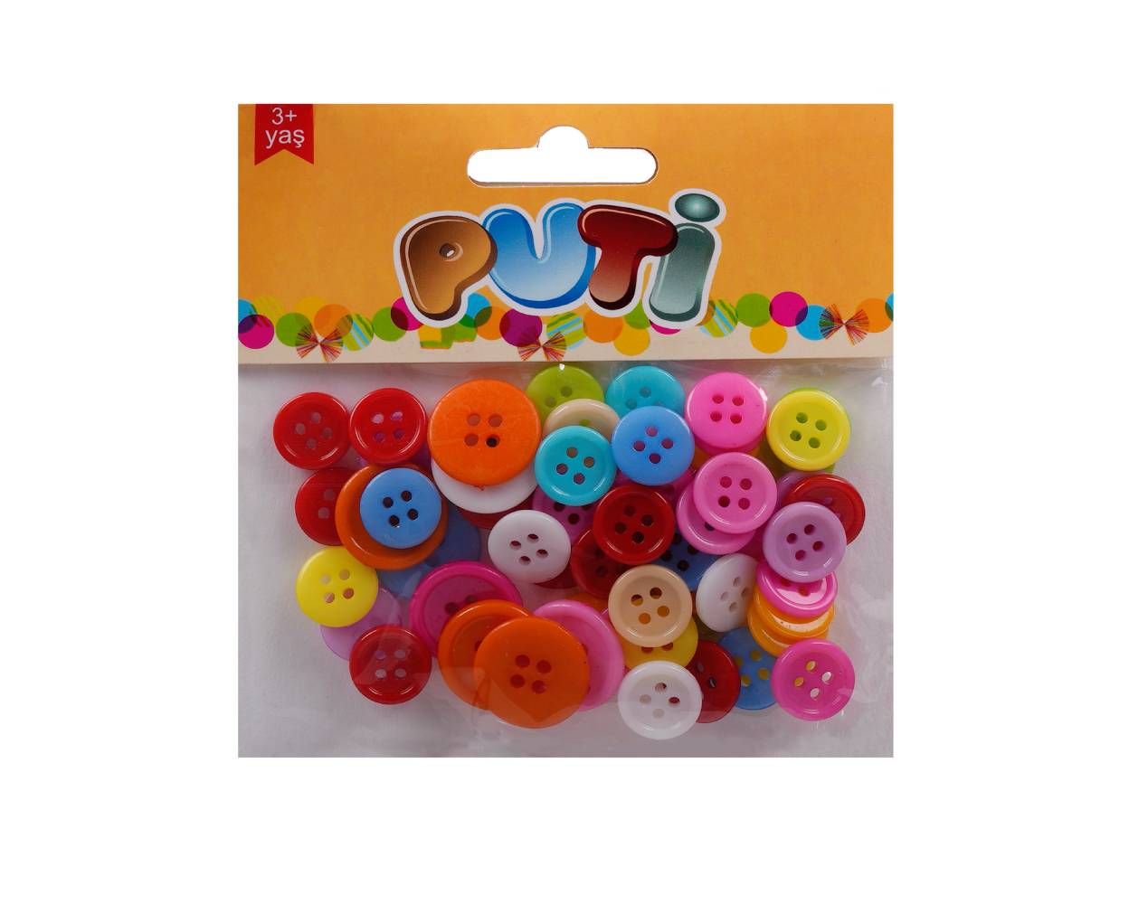 KARIŞIK RENKLİ PLASTİK DÜĞME
